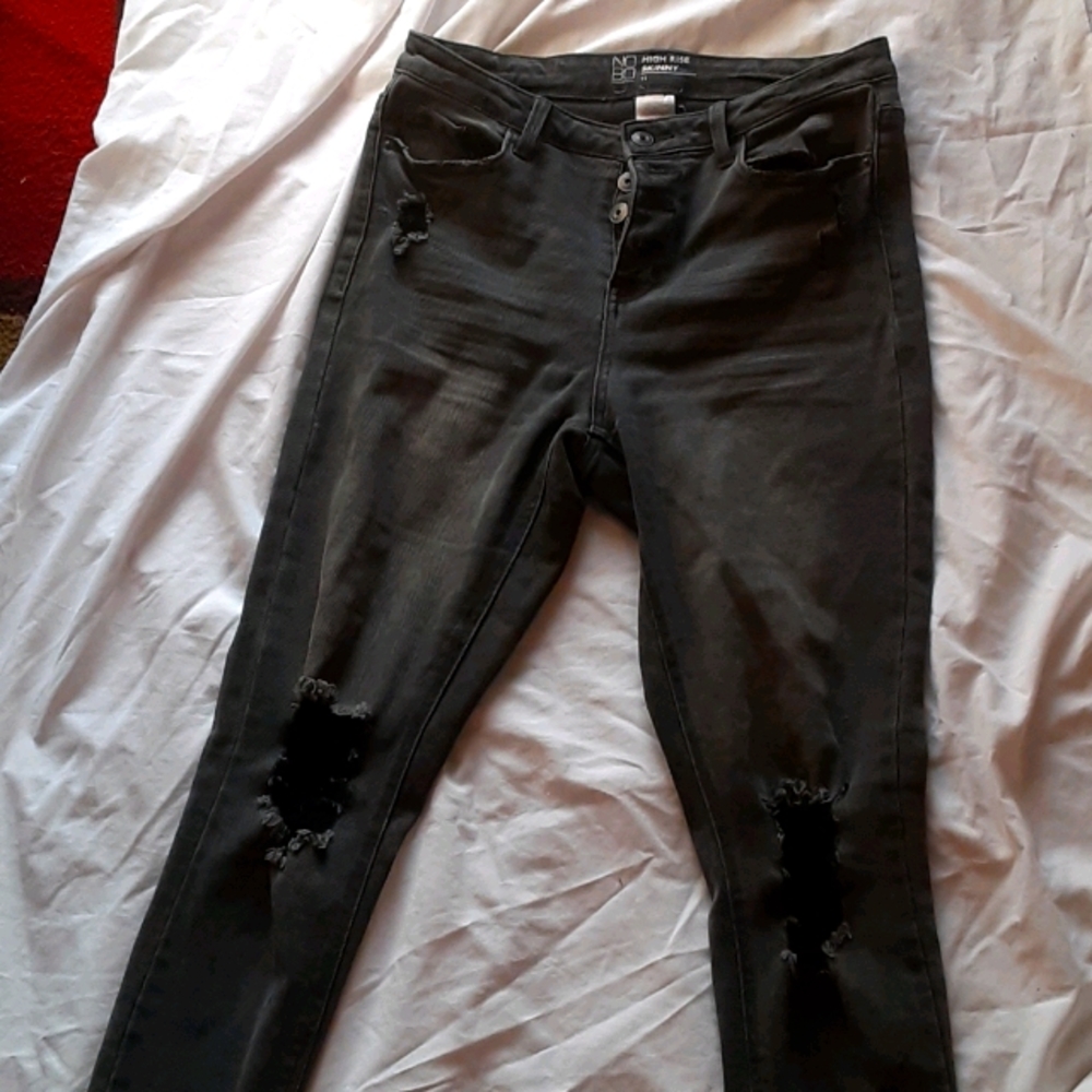 High rise Grey pants